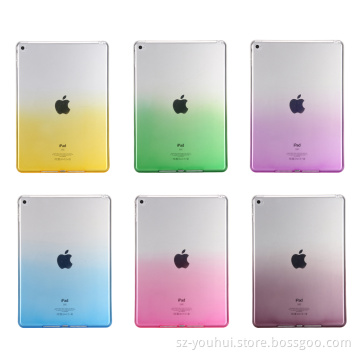 Factory Price TPU Soft Back Cover Colorful Transparent Case for iPad Air 2 for iPad 6